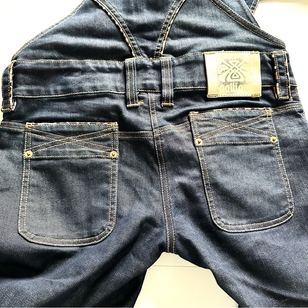 John Galliano Logo Denim Overalls 38 / 4 NWOT - Picture 9 of 16